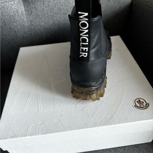 Moncler Black Leather Boot
